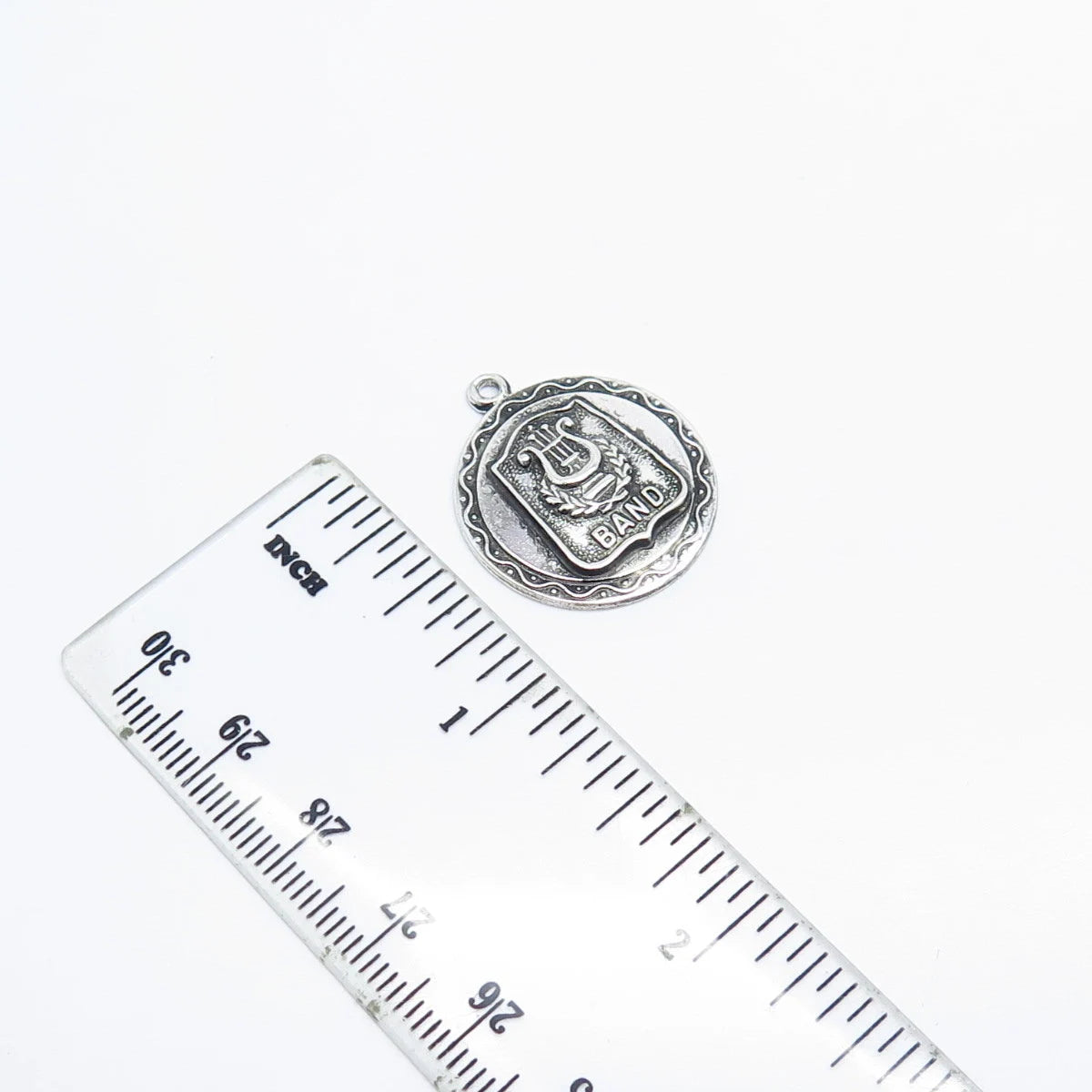 925 Sterling Silver Antique US Army Field Band Charm Pendant