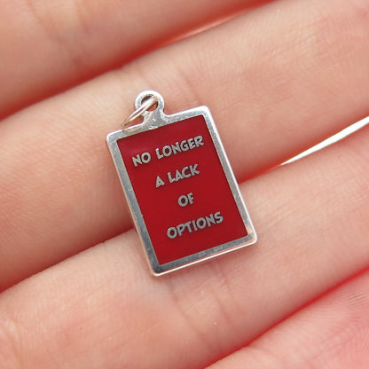 925 Sterling Silver Enamel No Longer A Lack Of Options Minimalist Charm Pendant