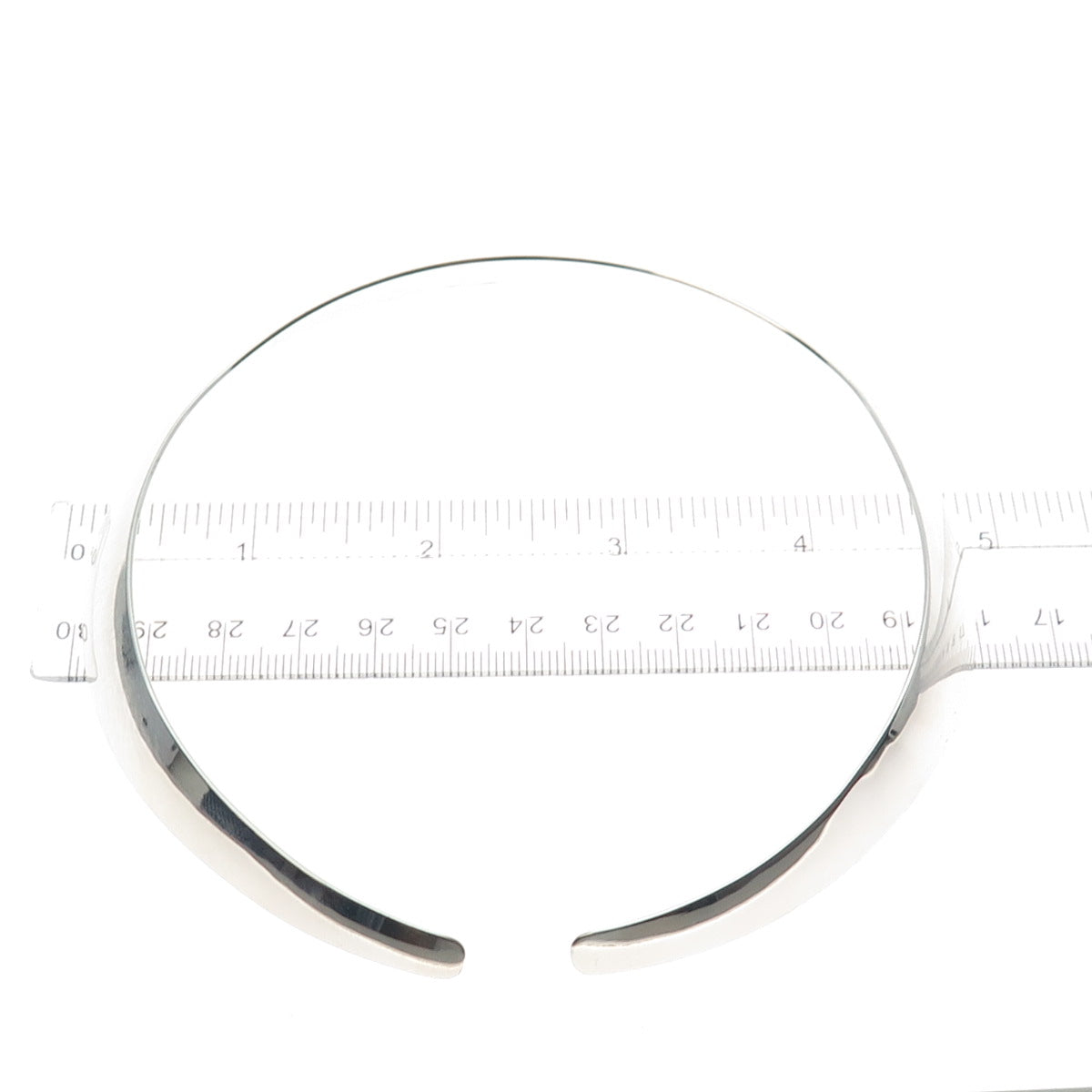 GERHARD HERBST 925 Sterling Silver Vintage Modernist Choker Necklace 14"