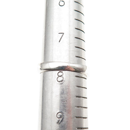 Chapal Zenray 925 Sterling Silver Vintage Modernist Oxidized Bypass Ring Size 8