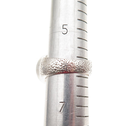 AIL Aluma 925 Sterling 2-Tone Vintage Real Turquoise Modernist Ring Size 6.25