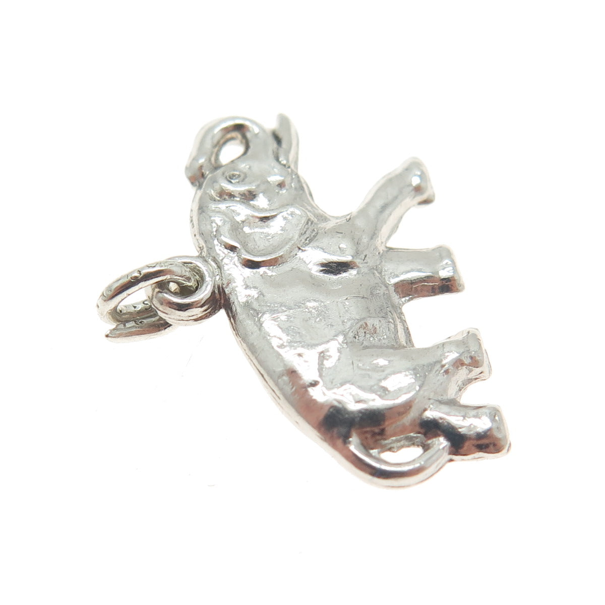 J.M. FISHER 925 Sterling Silver Vintage Elephant for Good Luck 3D Pendant