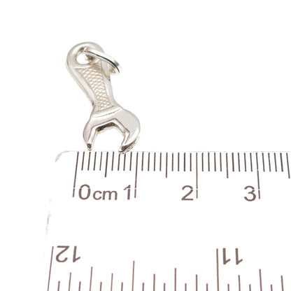 925 Sterling Silver Vintage Wrench Charm Pendant