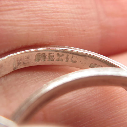 925 Sterling Silver Vintage Mexico Interlocked Band Ring Size 5.75