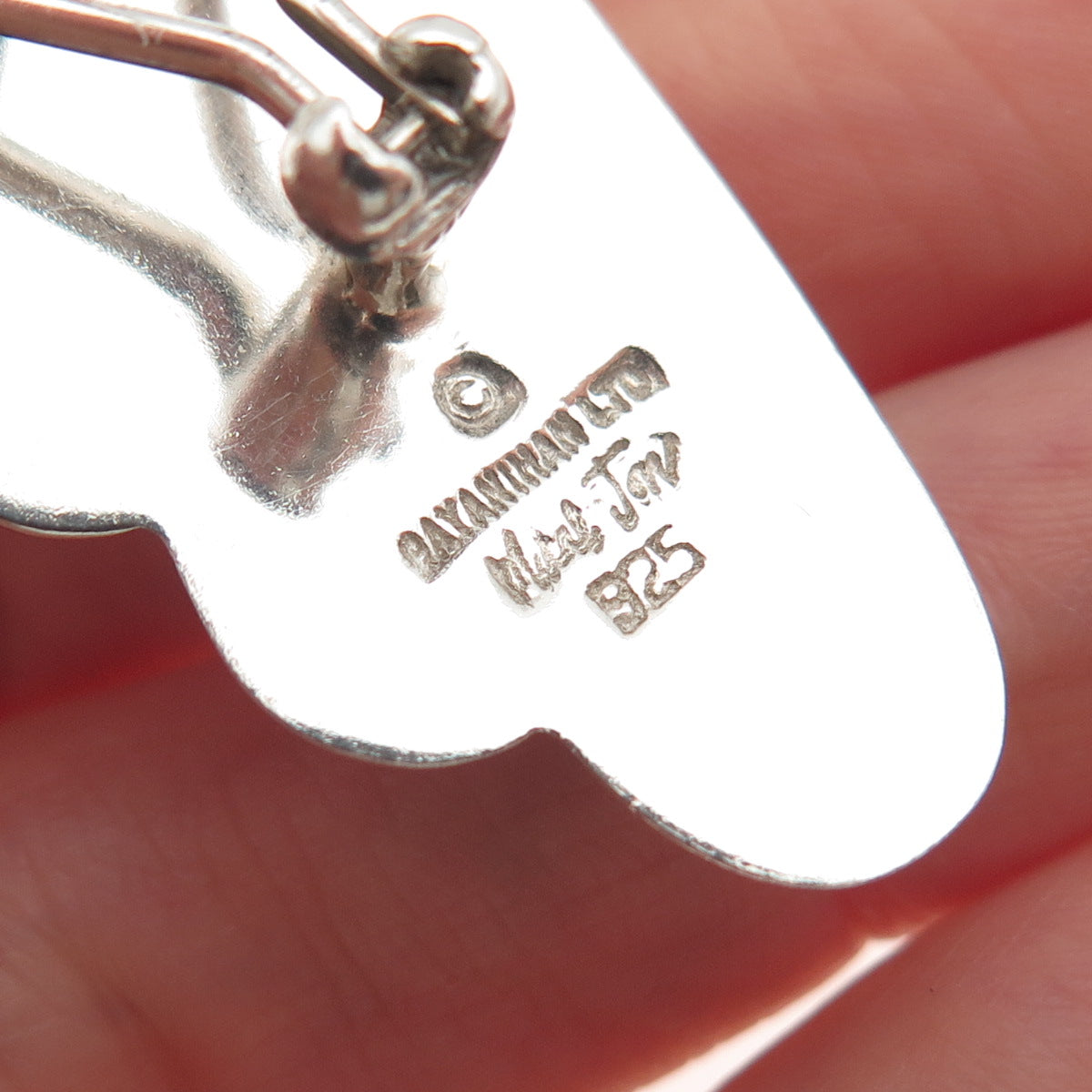 Mikal-Jon Bayanihan 925 Sterling 14K Posts Vintage Modernist Omega Back Earrings