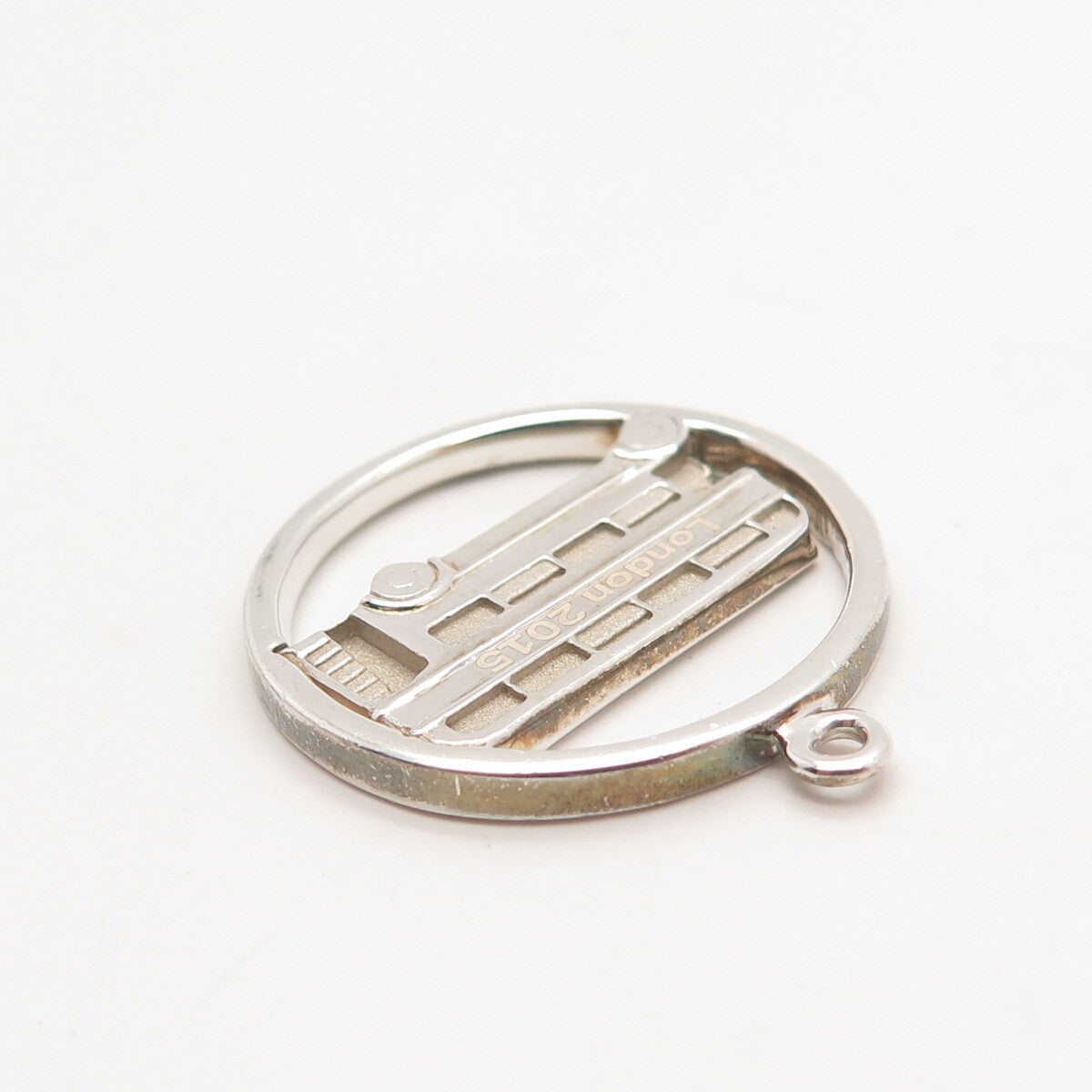 925 Sterling Silver Vintage "London 2015" Double-decker Bus Pendant