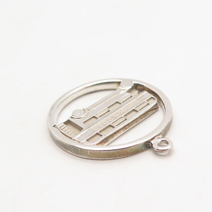 925 Sterling Silver Vintage "London 2015" Double-decker Bus Pendant