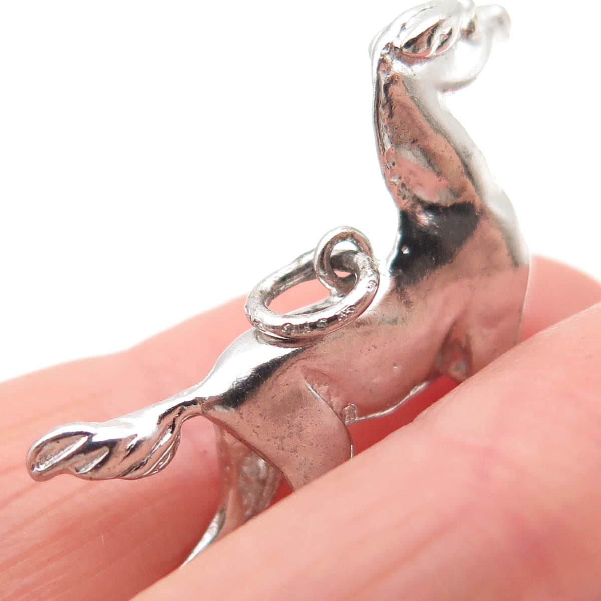 Wells 925 Sterling Silver Vintage Wild Horse Charm Pendant