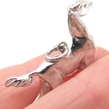 Wells 925 Sterling Silver Vintage Wild Horse Charm Pendant