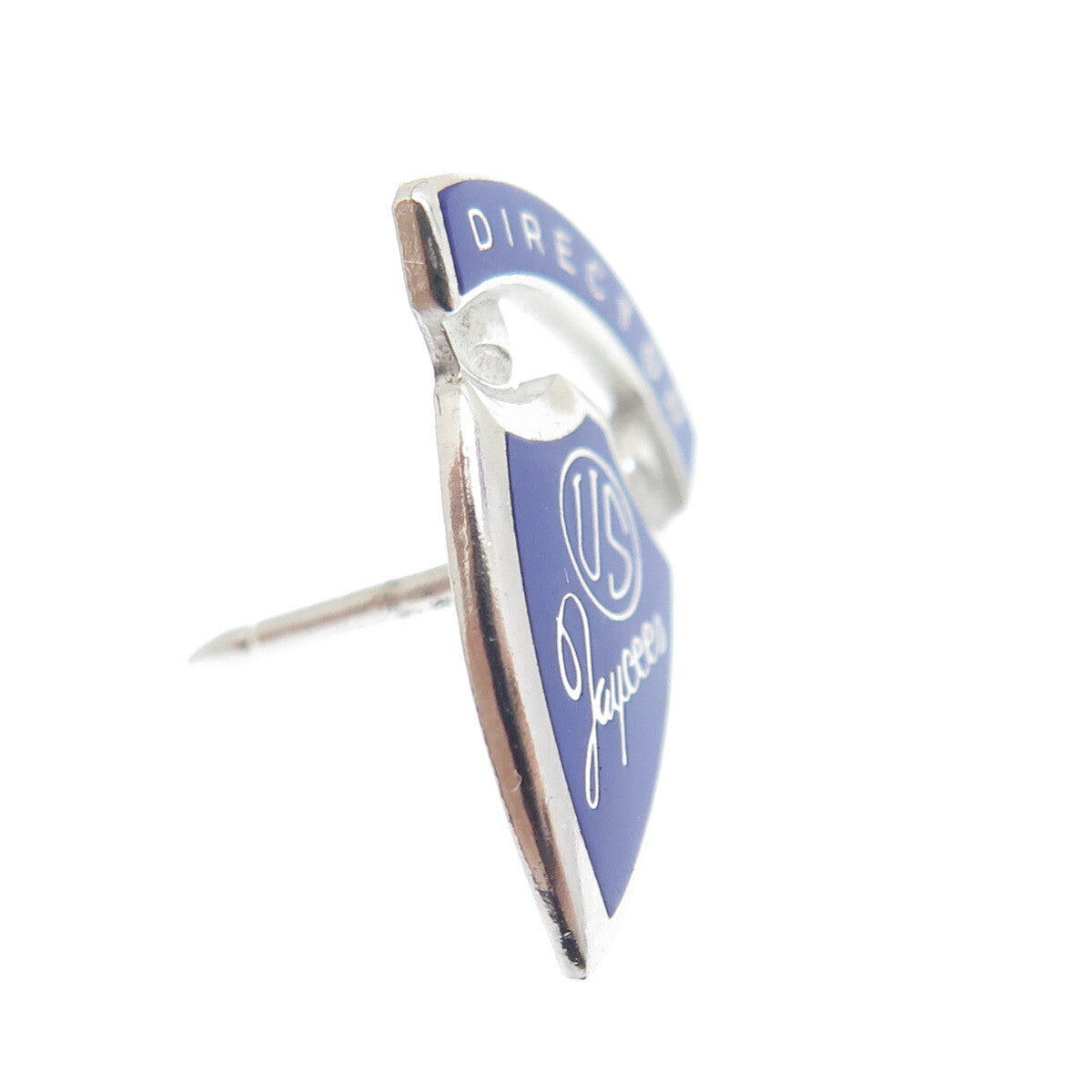 Number One 925 Sterling Silver Vintage Enamel "US Jaycees Director" Lapel Pin