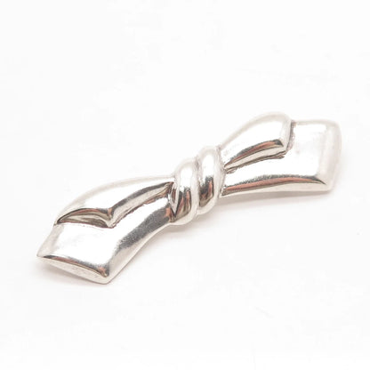 925 Sterling Silver Vintage Bow Pin Brooch