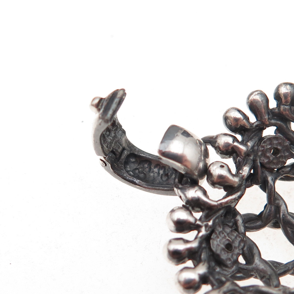 Philip Gavriel 925 Sterling Silver 18K Gold Real Diamond Heart Oxidized Pendant