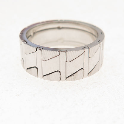 Neos 925 Sterling Silver Zig Zag Band Ring Size 7.75