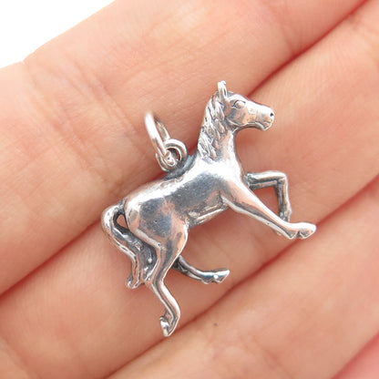 MAISELS INDIAN TRADING Sterling Silver Vintage Horse Oxidized Charm Pendant