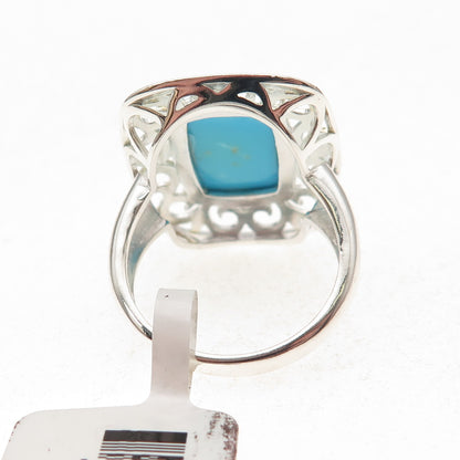Tehya Oyama 925 Sterling Silver Real Sleeping Beauty Turquoise Ring Size 8