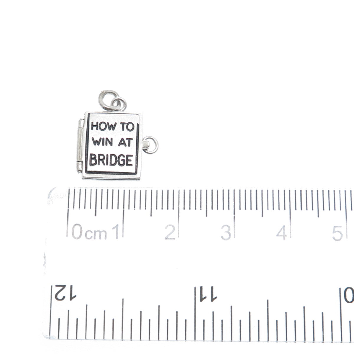 925 Sterling Vintage How To Win At Bridge Get A Horseshoe Mini Locket Pendant
