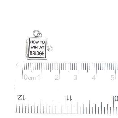 925 Sterling Vintage How To Win At Bridge Get A Horseshoe Mini Locket Pendant