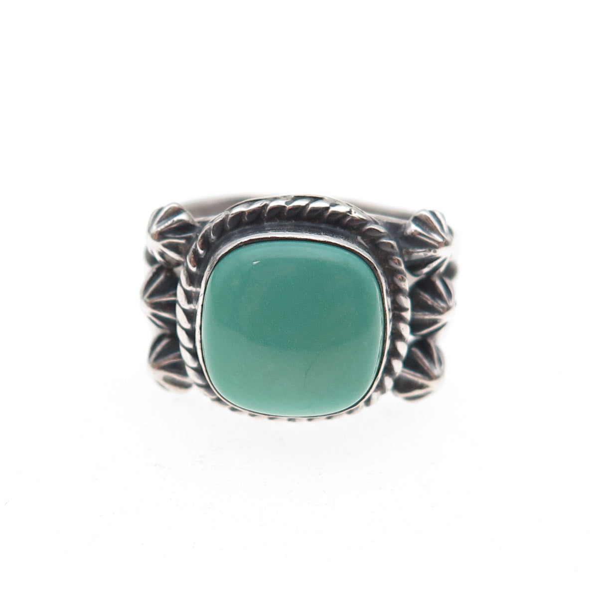 Garden of the Gods Old Pawn 925 Sterling Vintage Turquoise Arrow Ring Size 6.75