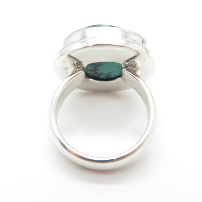 925 Sterling Silver Vintage Real Kingman Turquoise Gemstone Ring Size 6.25