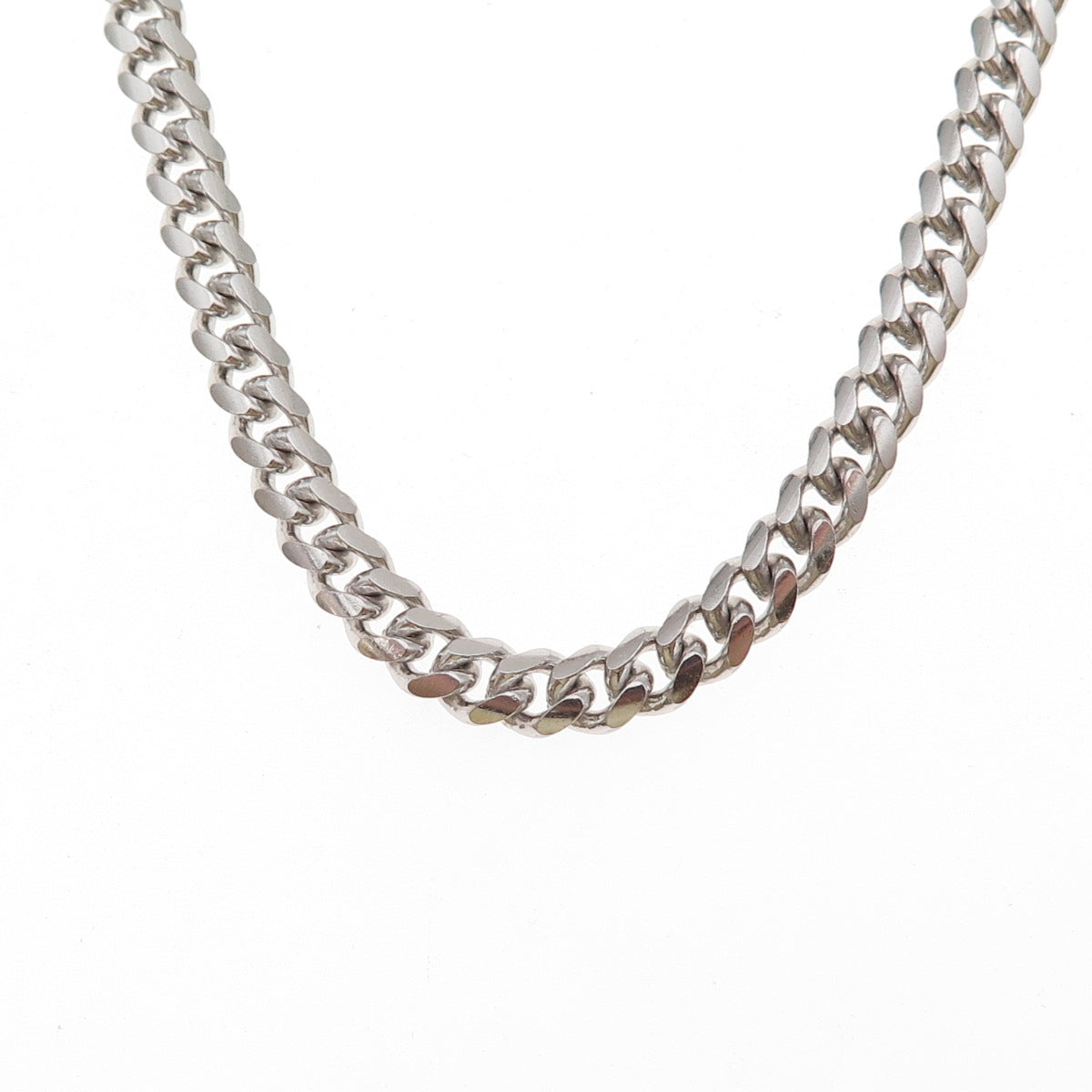 925 Sterling Silver Italy Cuban Chain Necklace 16"