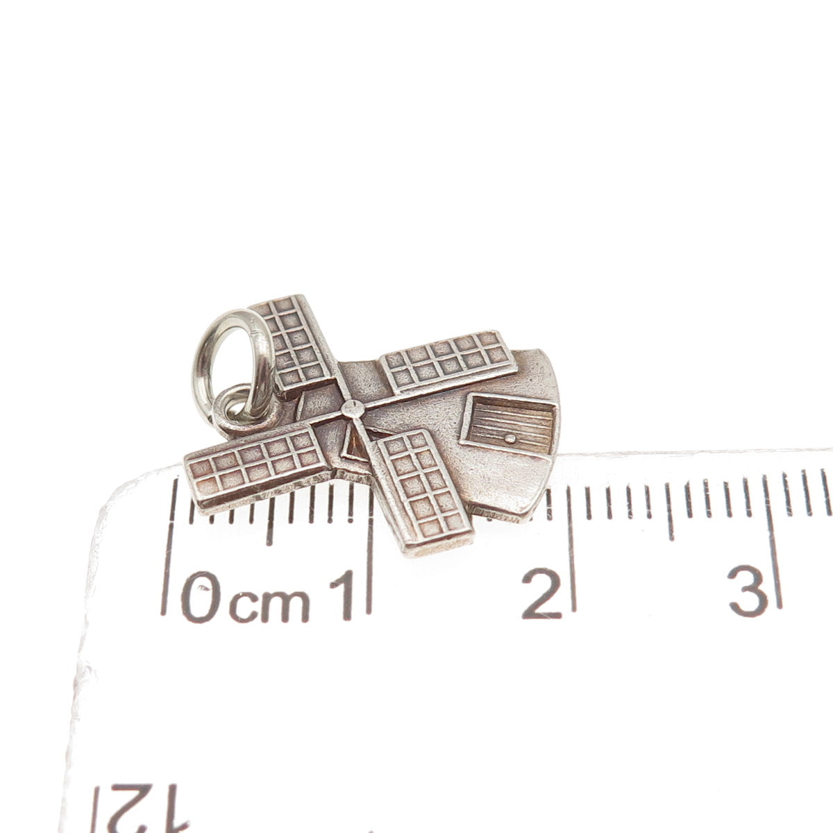 Sook 925 Sterling Silver Vintage Windmill Oxidized Mini Charm Pendant