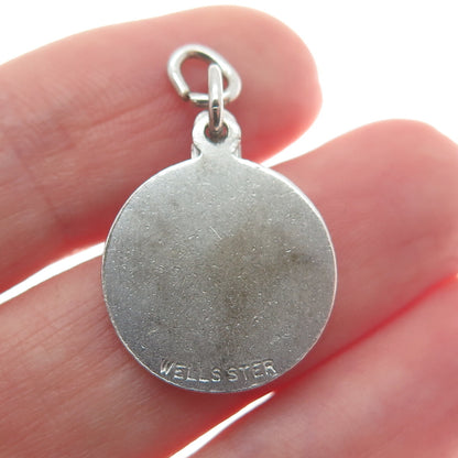 WELLS 925 Sterling Silver Vintage Lucky Number "21" Charm Pendant