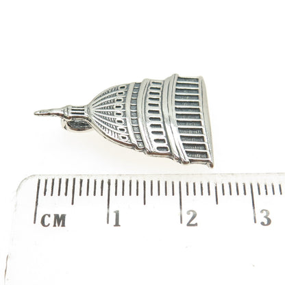 HAMILTON & HAMILTON 925 Sterling Silver Vintage United States Capitol Pendant