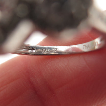 925 Sterling Silver Round-Cut C Z Engagement Ring Size 4.75