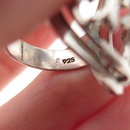 Tahara 925 Sterling Silver Vintage Tree of Life Oxidized Ring Size 6.5