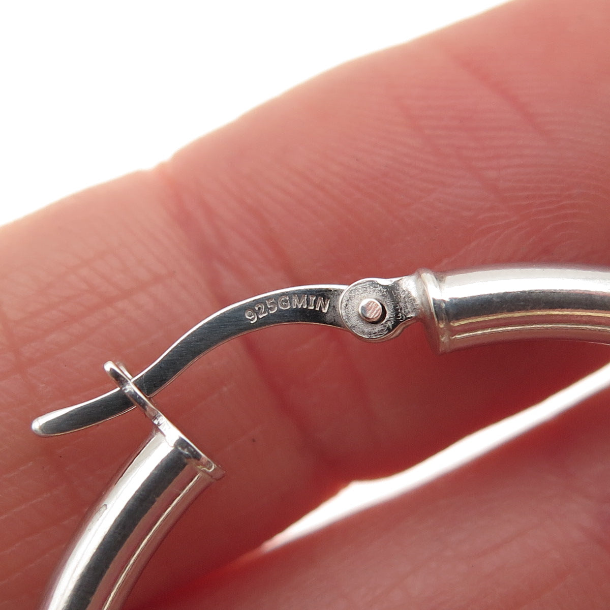 925 Sterling Silver Tube Hoop Earrings