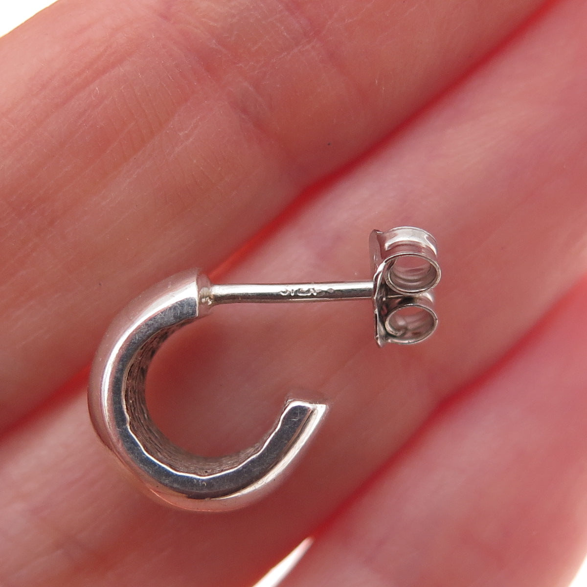 925 Sterling Silver Vintage Hoop Earrings