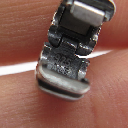 PANDORA 925 Sterling Silver Oxidized Ribbed Clip Charm