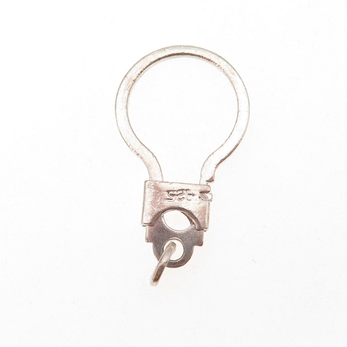 925 Sterling Silver Vintage Carabiner Key Ring Holder
