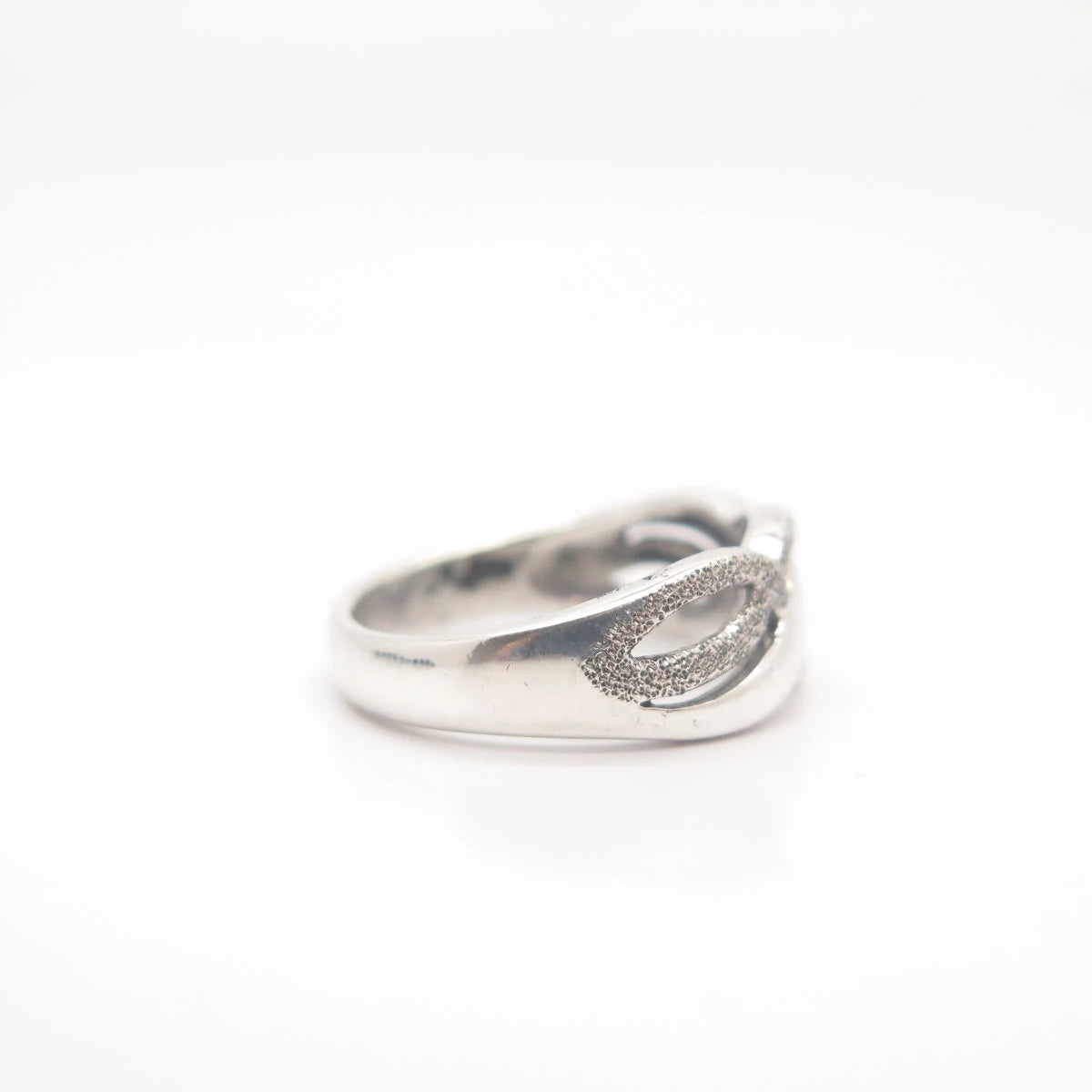 925 Sterling Silver Vintage Braided Ring Size 7 3/4