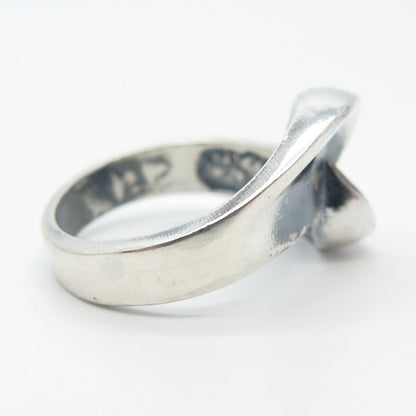 925 Sterling Silver Vintage Bypass Ring Size 6.5