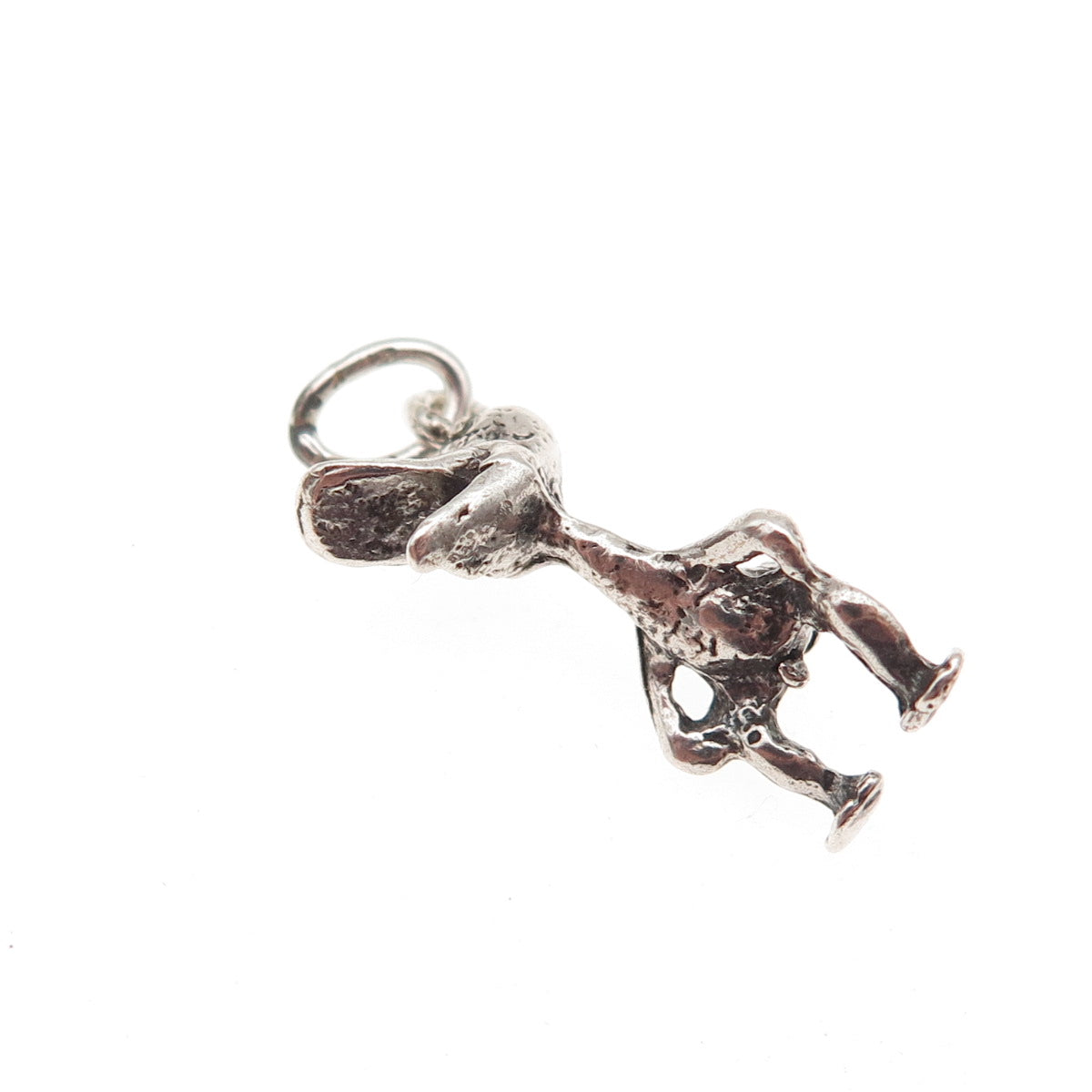 925 Sterling Silver Vintage Daffy Duck Oxidized 3D Mini Charm Pendant