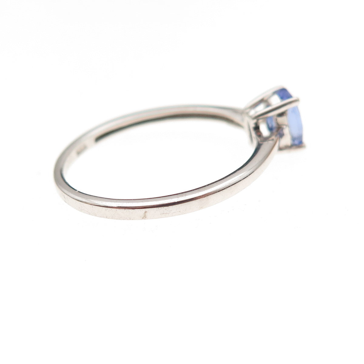 Chuck Clemency 925 Sterling Silver Real Oval-Cut Tanzanite Ring Size 7.25