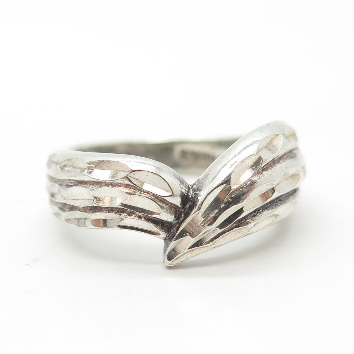 925 Sterling Silver Vintage Shube Bird Wings Ring Size 6.75