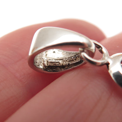 Milor Sterling Silver Vintage Italy Fleur de Lis Cross Filigree Charm Pendant