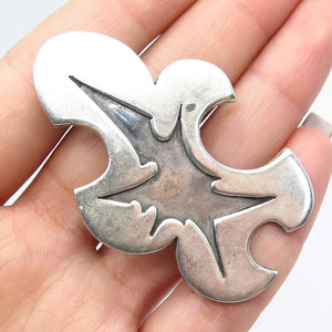 925 Sterling Silver Vintage Beckerhoff Modernist Pin Brooch / Pendant