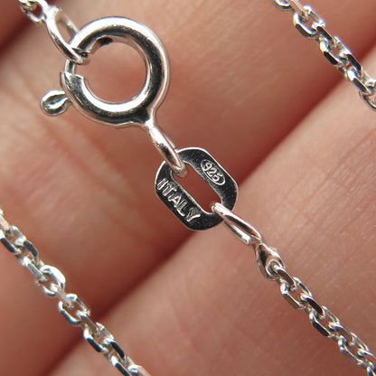 925 Sterling Silver Real Pearl & Round-Cut C Z Heart Cable Chain Necklace 16"