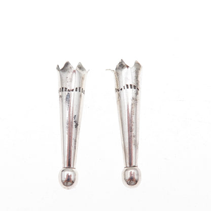 Old Pawn 925 Sterling Silver Vintage Southwestern Tribal SET of 2 Bolo Tips