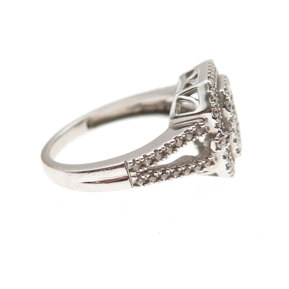 925 Sterling Silver Round-Cut C Z Promise Ring Size 7