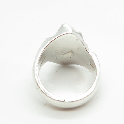 925 Sterling Silver Vintage Mexico Modernist Ring Size 6.5