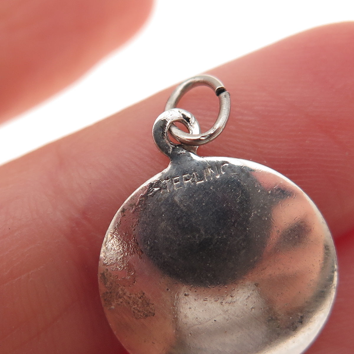925 Sterling Silver Antique Art Deco Star of David Oxidized Charm Pendant