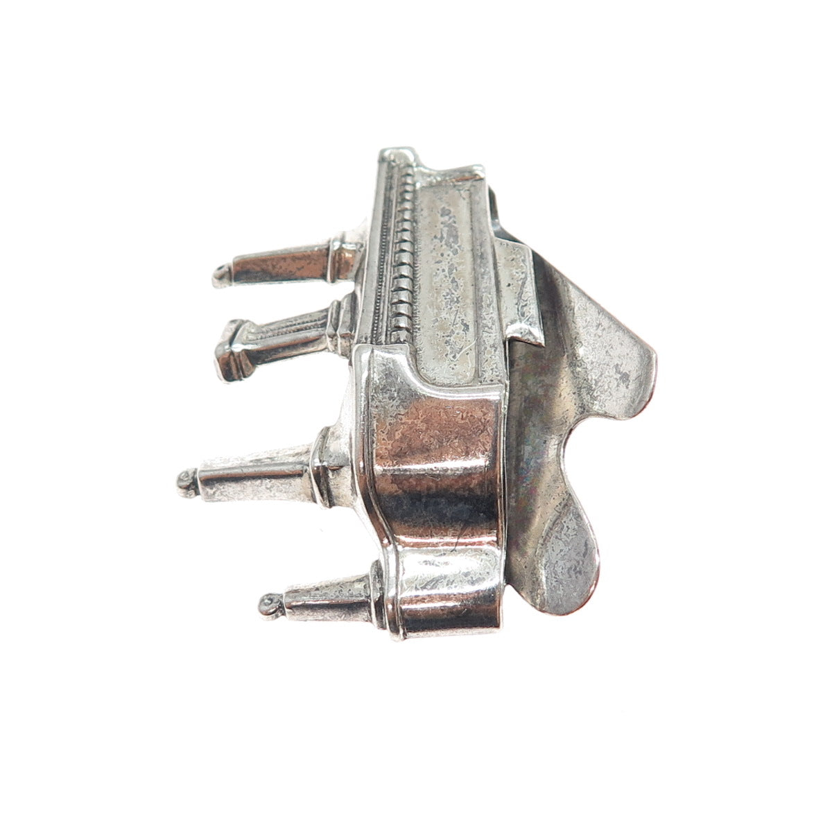 BEAU 925 Sterling Silver Vintage Grand Piano Oxidized Pin Brooch