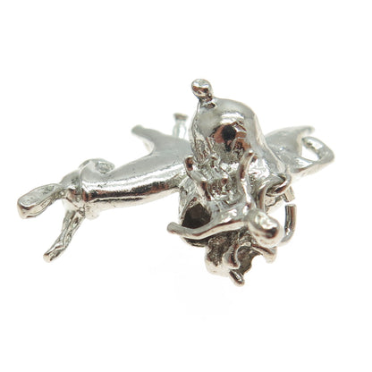 925 Sterling Silver Antique Art Deco Nomad Donkey Rider Charm Pendant