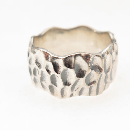 Marie Jennifer 925 Sterling Silver Vintage Modernist Wide Band Ring Size 7.5