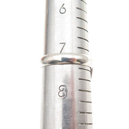 925 Sterling Silver Vintage Real Cabochon Chrysoprase Ring Size 7.5