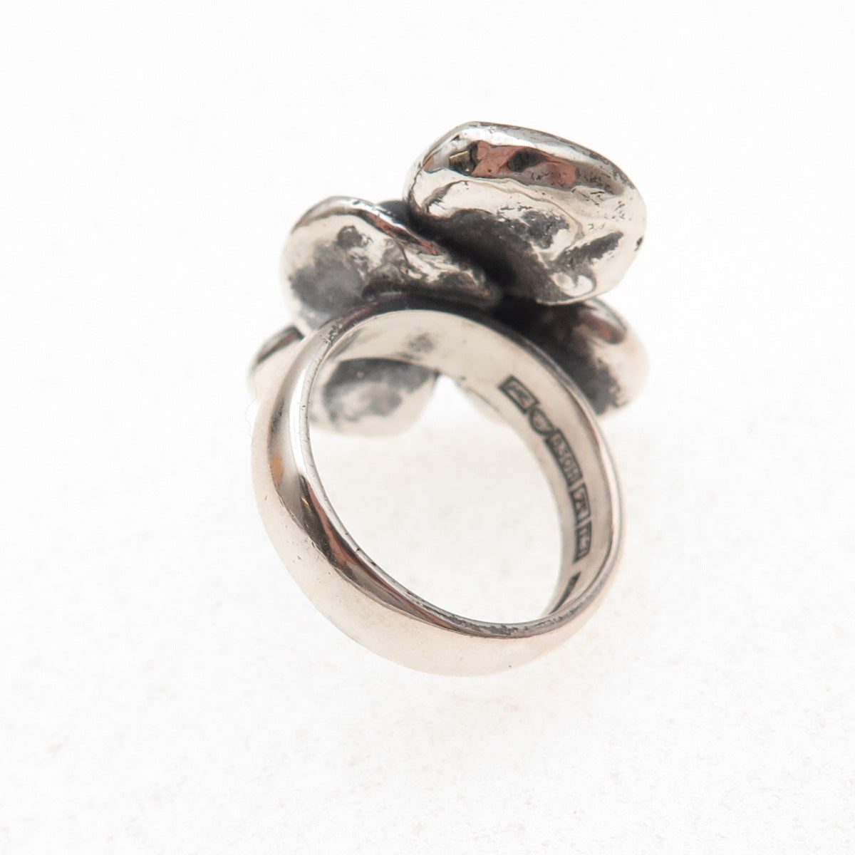 Kultateollisuus Ky 830H Silver Vintage 1972 Finland Modernist Ring Size 6.5